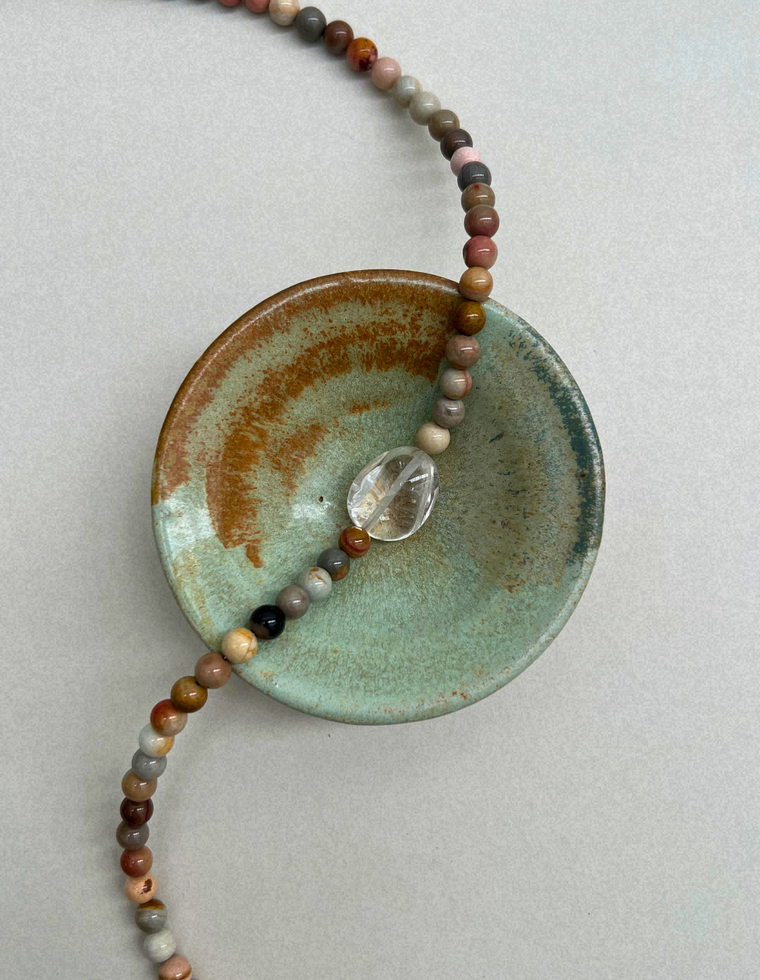 Field Study 13 – Ocean Jasper & Clear Quartz Necklace
