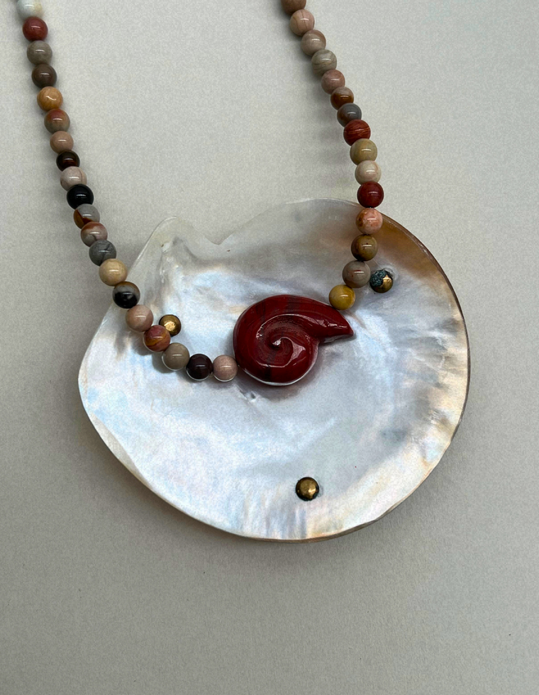 Field Study 10 – Ocean Jasper Whorl Necklace