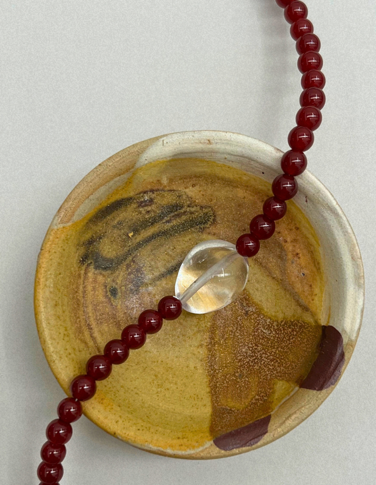 Axis 2 – Carnelian & Clear Quartz Necklace