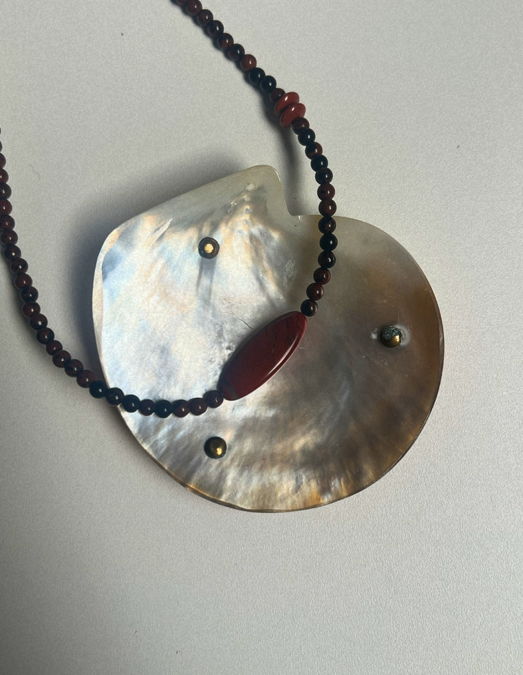 Counter 20 - Mahogany Obsidian & Red Jasper Necklace