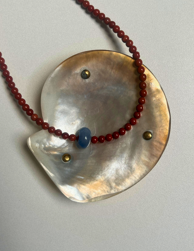 Levante 5 – Red Jasper & Blue Aventurine Movement Necklace