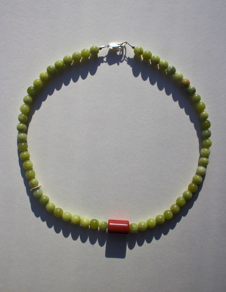 Hemera - Lime Opal & Red Jasper Necklace