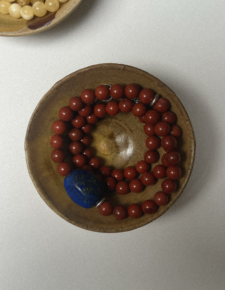 Orlith - Red Jasper & Lapis Lazuli Necklace