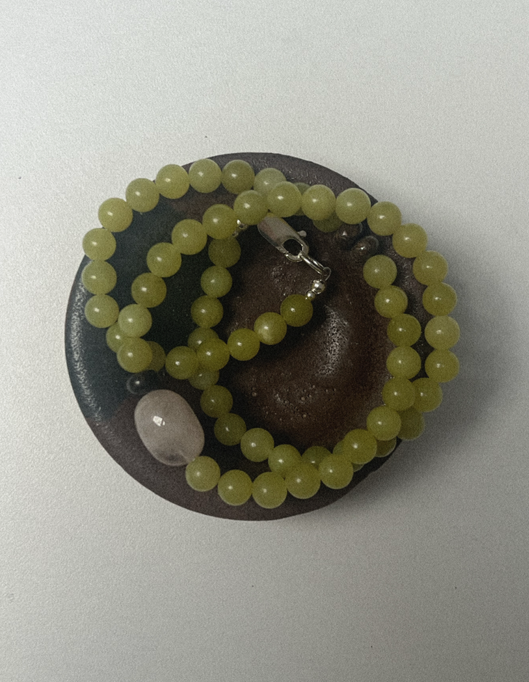 Ground Twelve - Olive Jade & Beryl Necklace