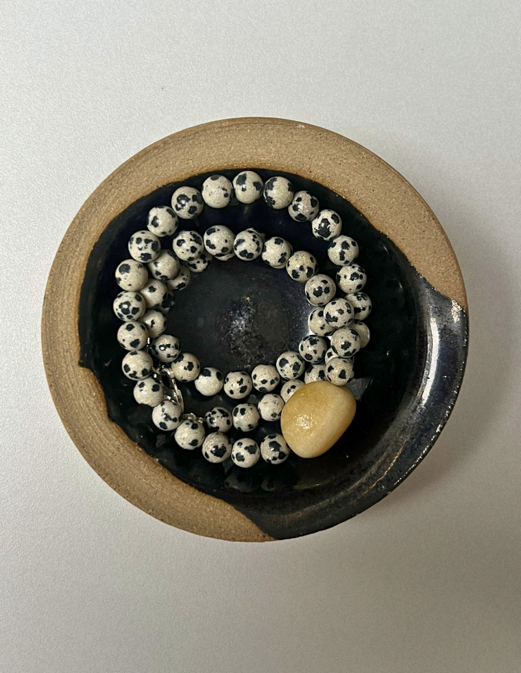 Strata 2 - Dalmatian Jasper & Yellow Calcite Necklace