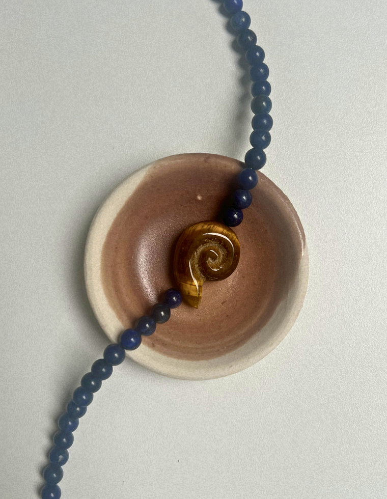 Trove 43 - Lapis Lazuli Whorl Necklace