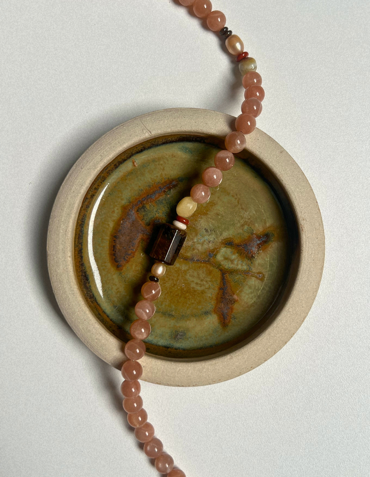 Orchard 14 - Sunstone & Tiger Eye Necklace