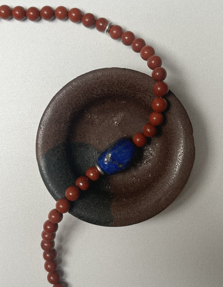 Orlith - Red Jasper & Lapis Lazuli Necklace