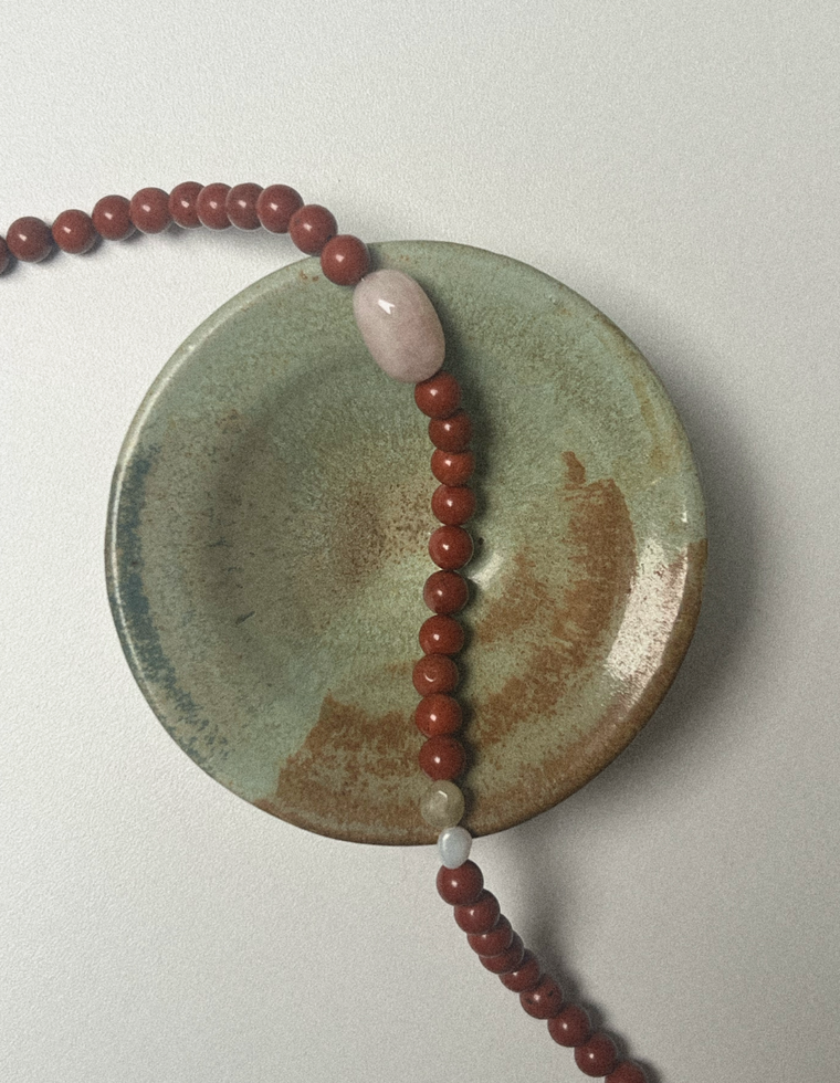 Orlaithe - Red Jasper & Beryl Necklace
