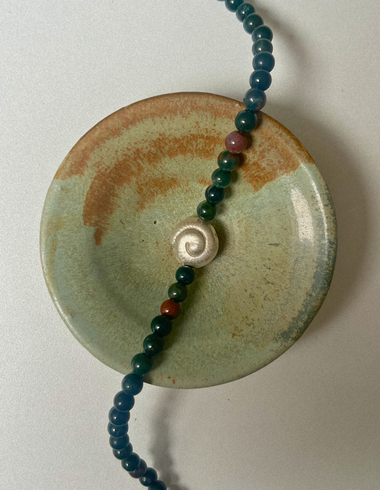 Renewal 6 - Indian Agate Spiral Necklace
