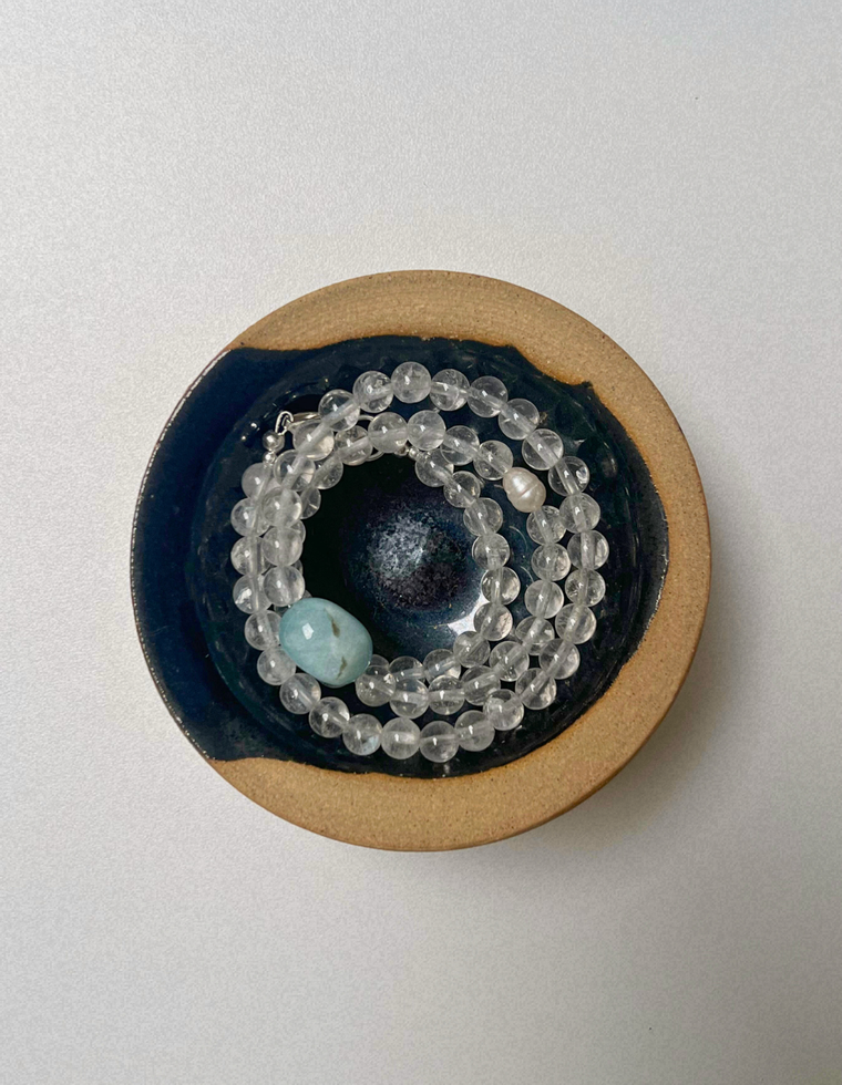 Light Forms 7 - Clear Quartz & Beryl Necklace