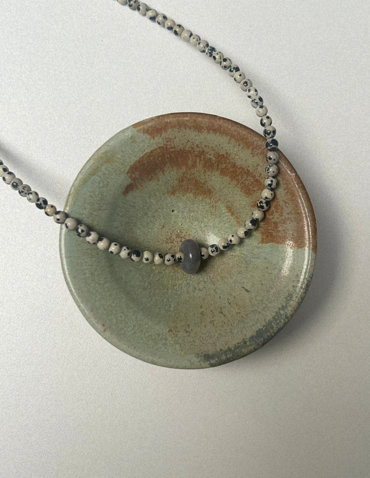 Rhythm 6 -  Dalmatian Jasper & Ocean Jasper Movement Necklace