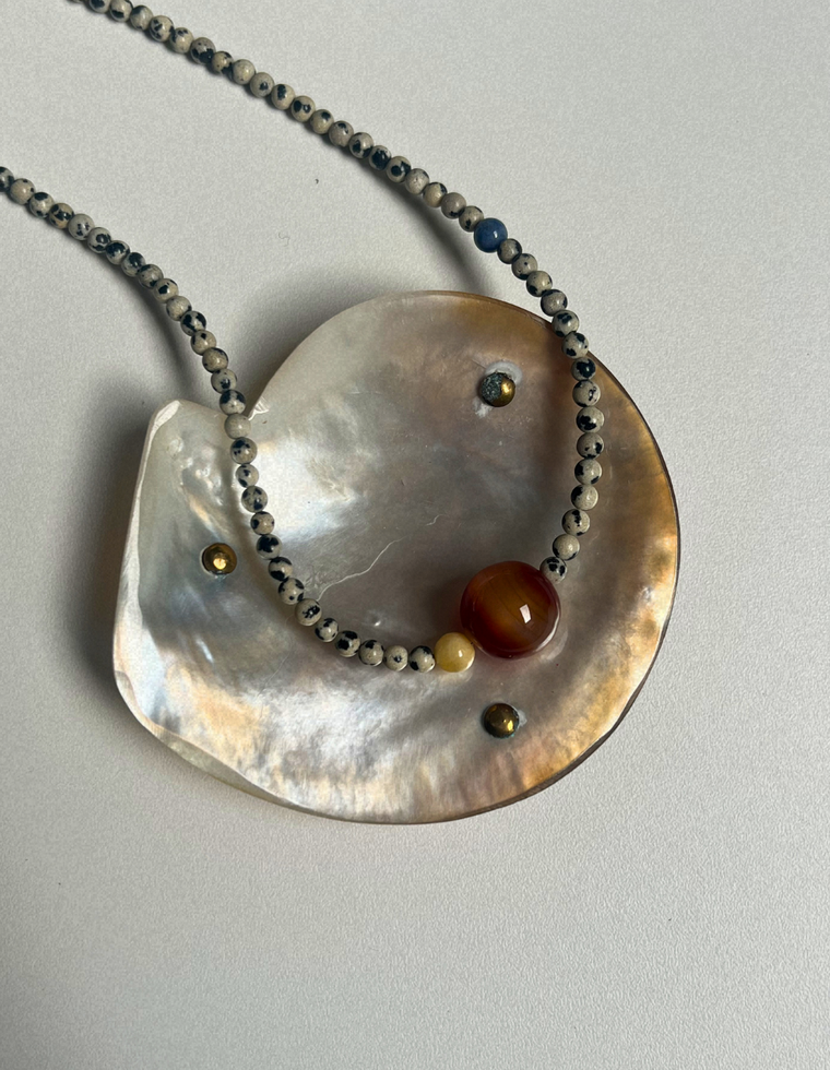 Counter 15 - Dalmatian Jasper & Carnelian Necklace