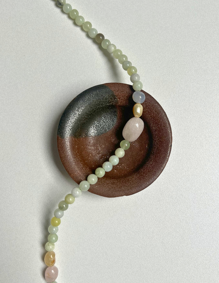 Grove 5 - Bowenite & Beryl Necklace