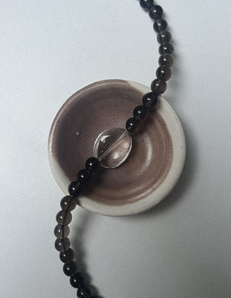 Settle Eleven - Smoky & Clear Quartz Necklace