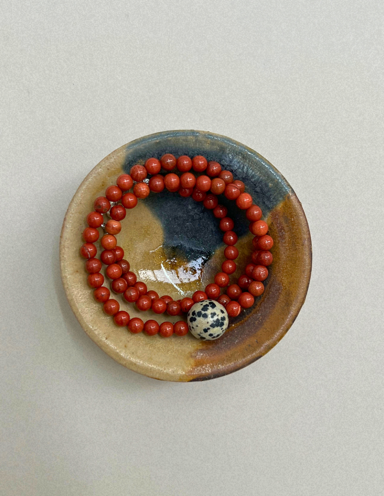 Keepsake 11 – Red Jasper & Dalmatian Jasper Necklace