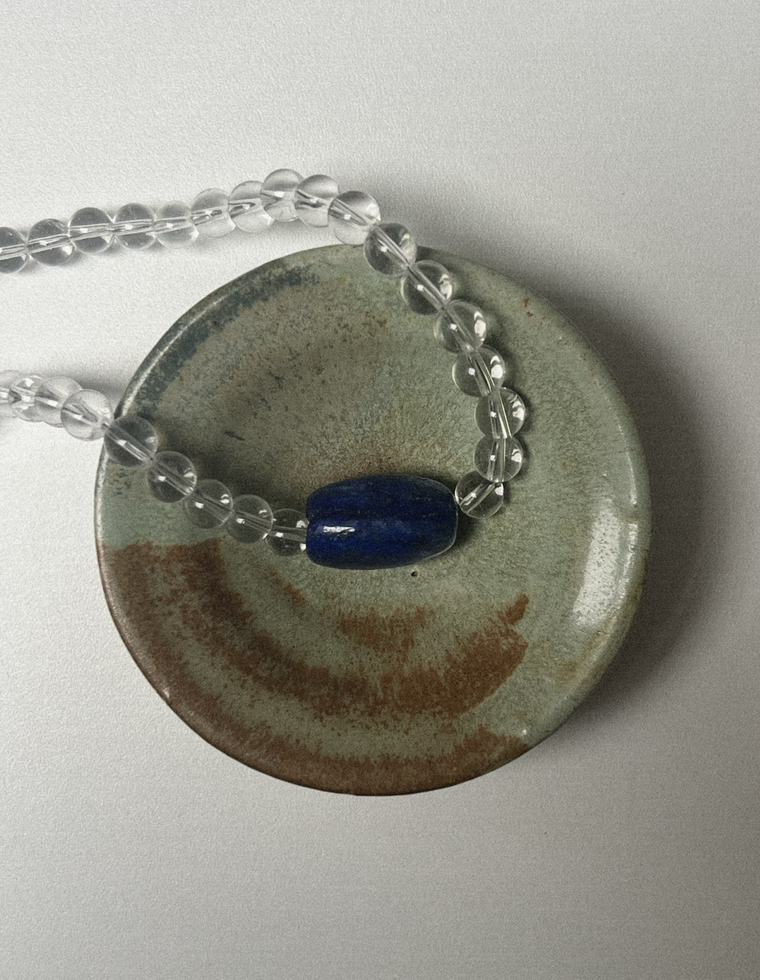 Tharion - Clear Quartz & Lapis Lazuli Necklace