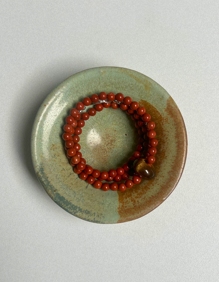 Levante 7 – Red Jasper & Tiger's Eye Movement Necklace