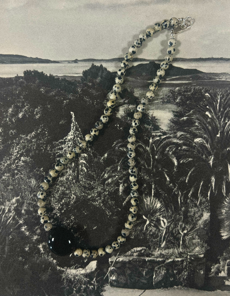 Sylthera - Dalmatian Jasper & Onyx Necklace