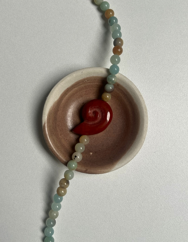 Fresco 7 - Flower Amazonite Whorl Necklace