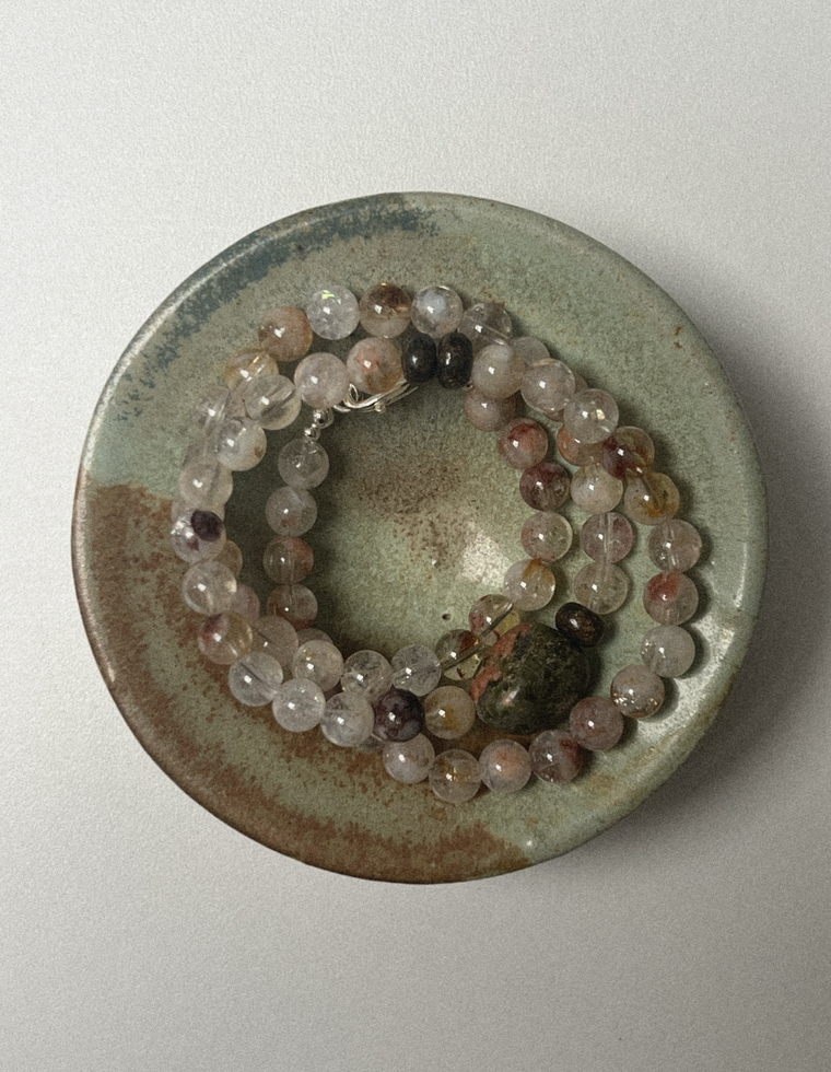 Calven - Quartz & Unakite Necklace