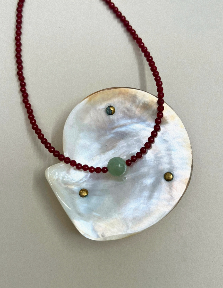Harvest 5: carnelian and aventurine necklace, hand-strung by Palm of Feronia, photo 2