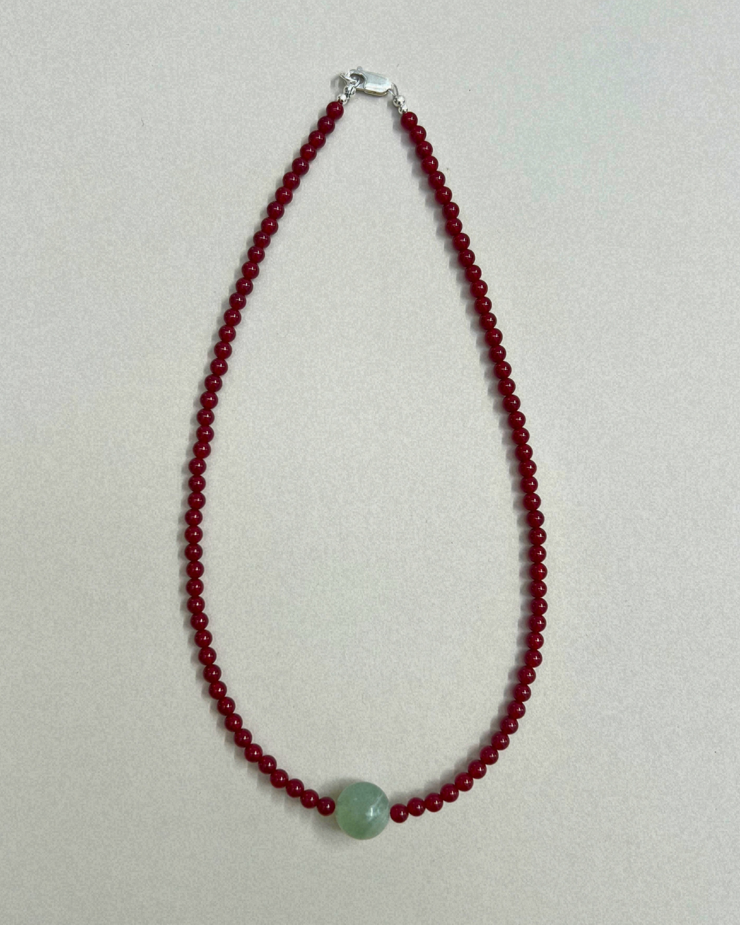 Harvest 5: carnelian and aventurine necklace, hand-strung by Palm of Feronia, photo 4