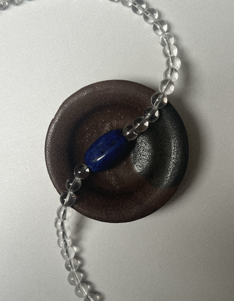 Tharion - Clear Quartz & Lapis Lazuli Necklace