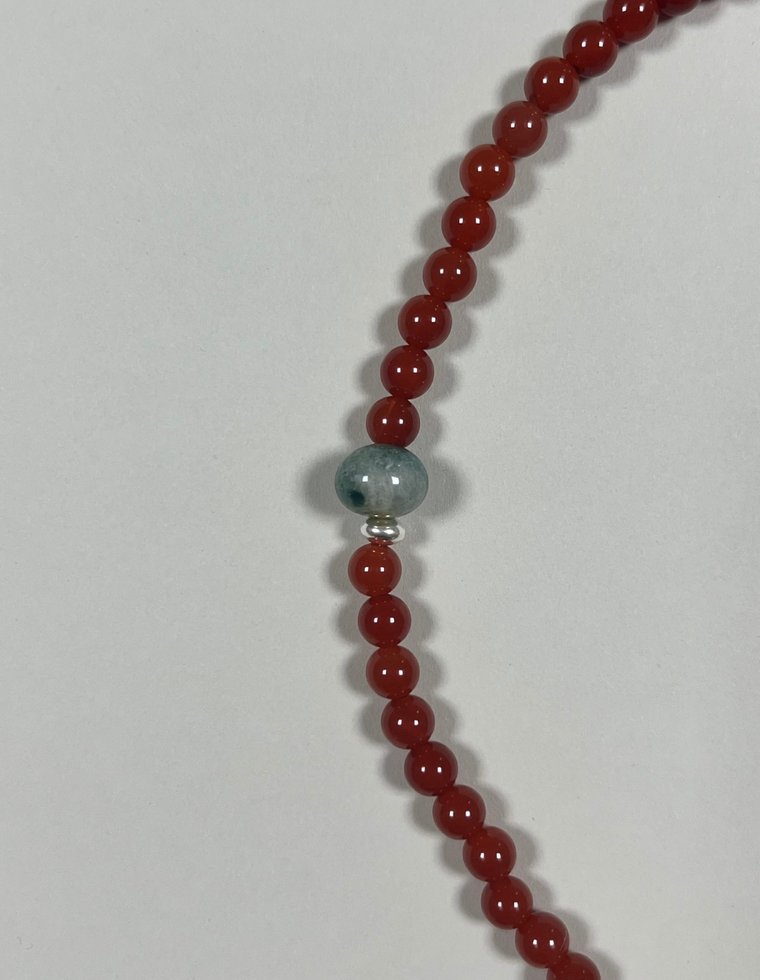 Zinnia II - Carnelian & Aventurine Necklace