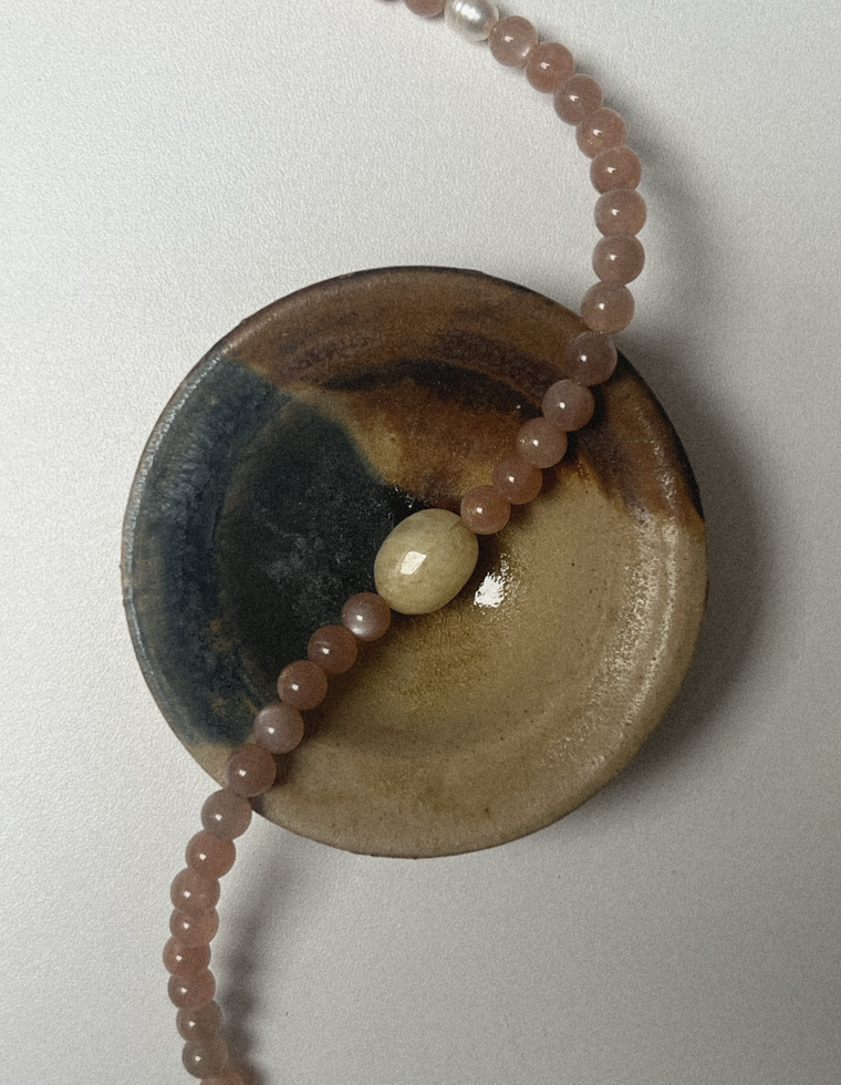 Nerith - Sunstone & Beryl Necklace