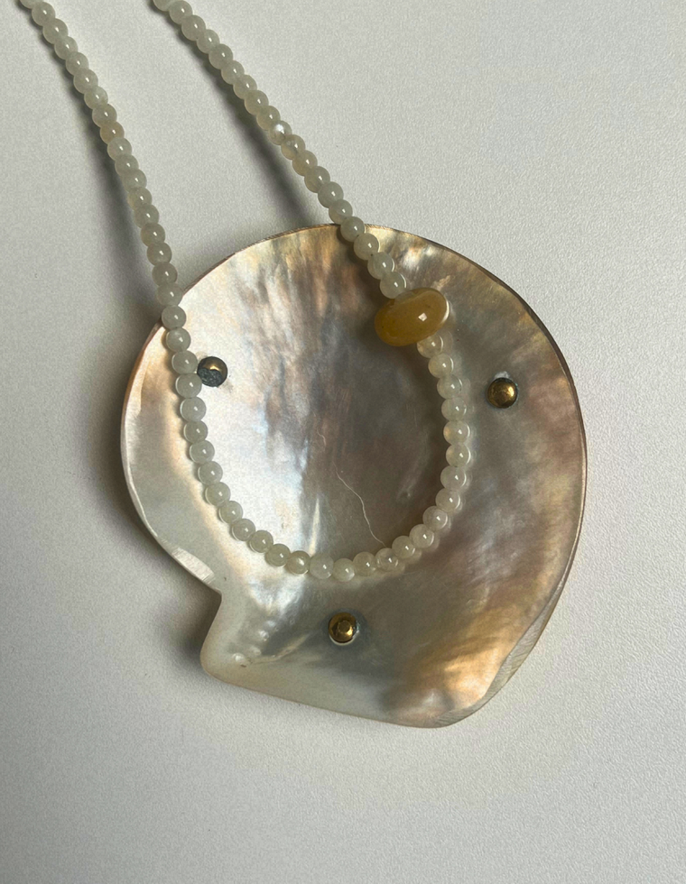 Levante 8 – Moonstone & Yellow Topaz Movement Necklace