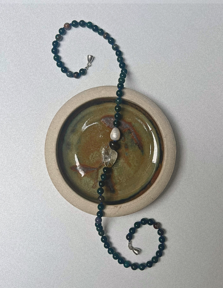 Custom Moss Agate Heirloom Fine Necklace