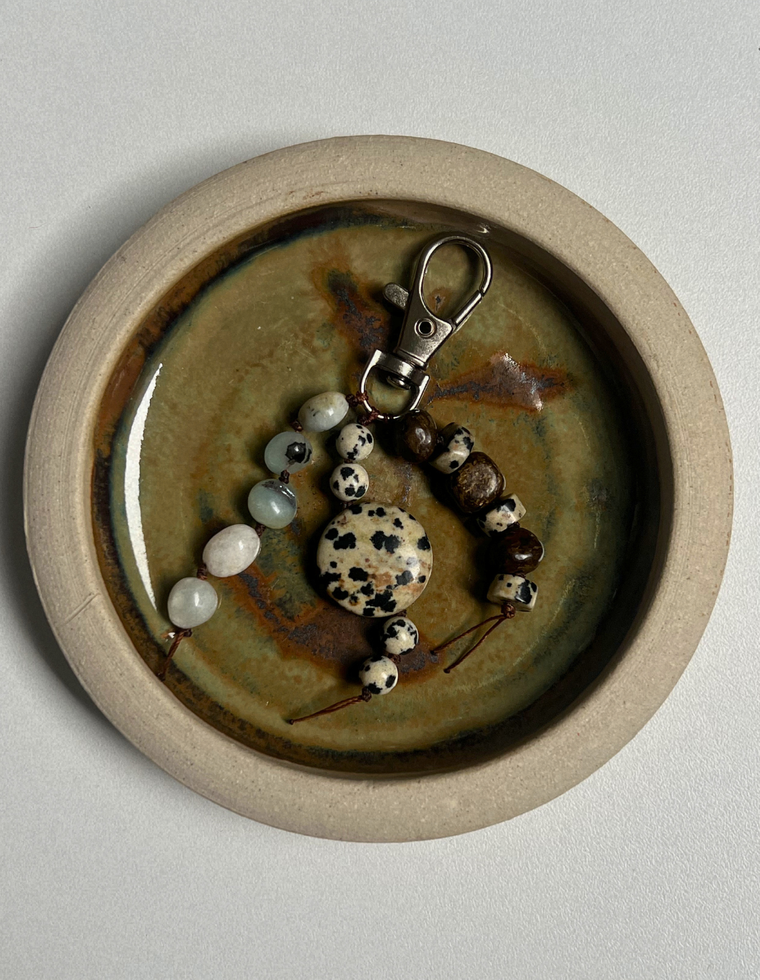 Stoned Charm - Flower Amazonite & Bronzite