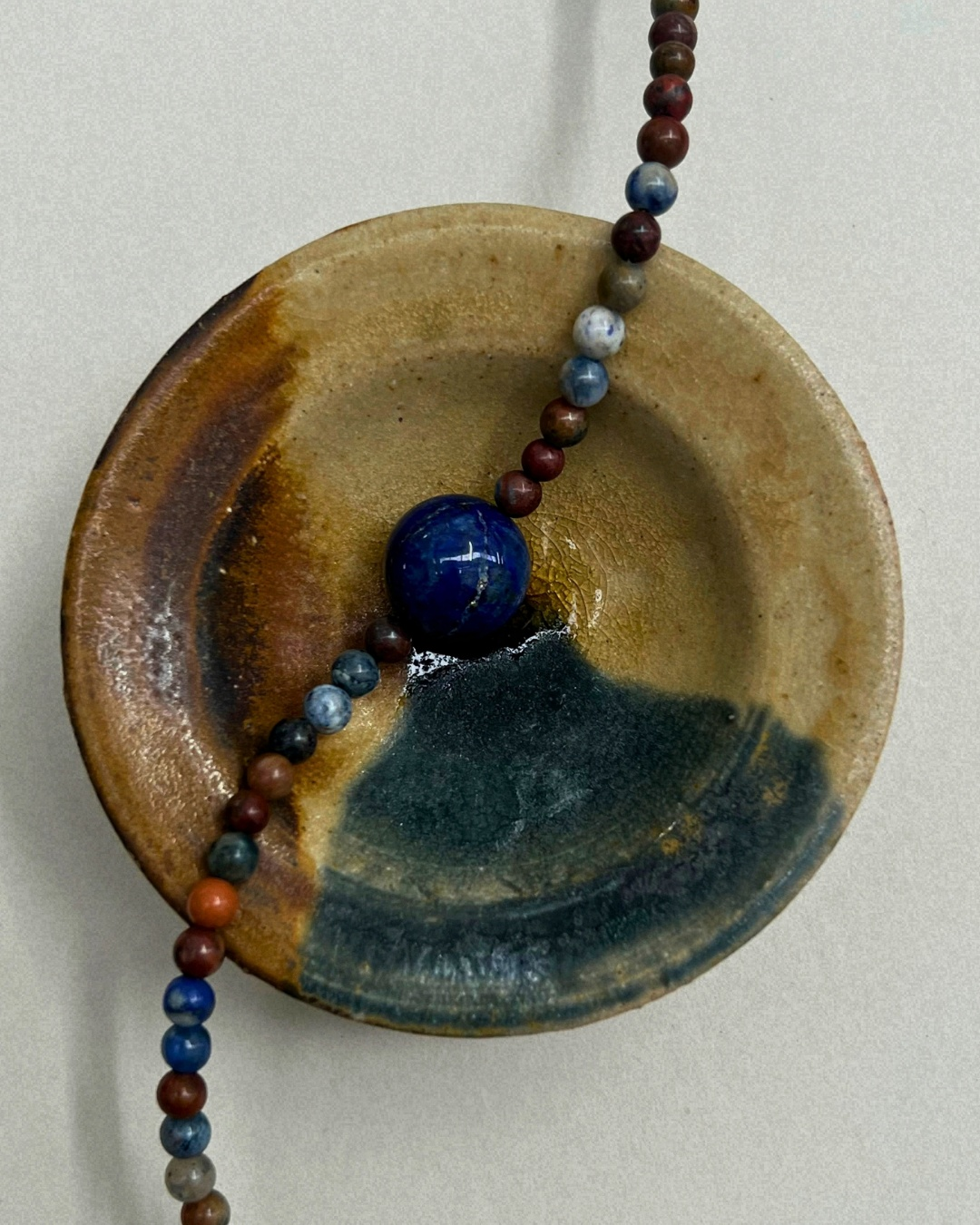 Celadon 5: dumortierite and lapis lazuli necklace, hand-strung by Palm of Feronia, photo 3
