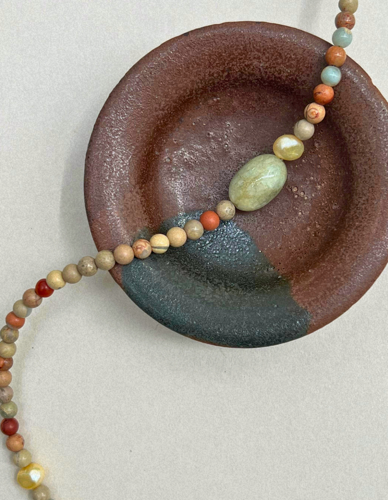 Field Study 7 – Imperial Jasper & Green Beryl Necklace