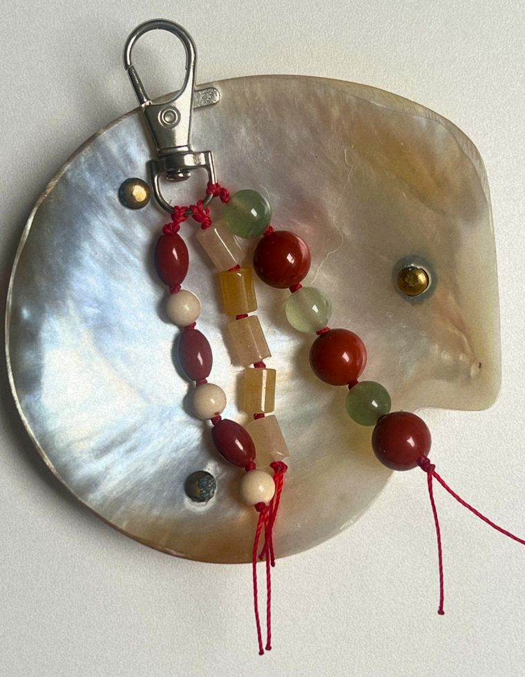 Stoned Charm - Aventurine & Red Jasper