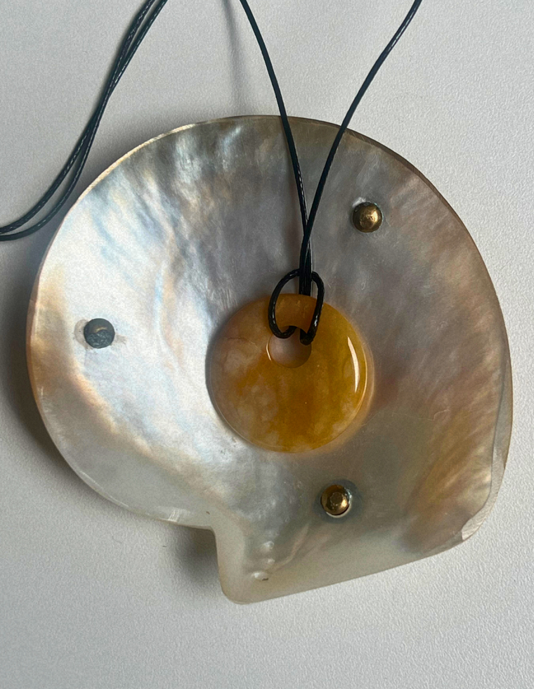 Yellow Topaz Circa Pendant (Golden)