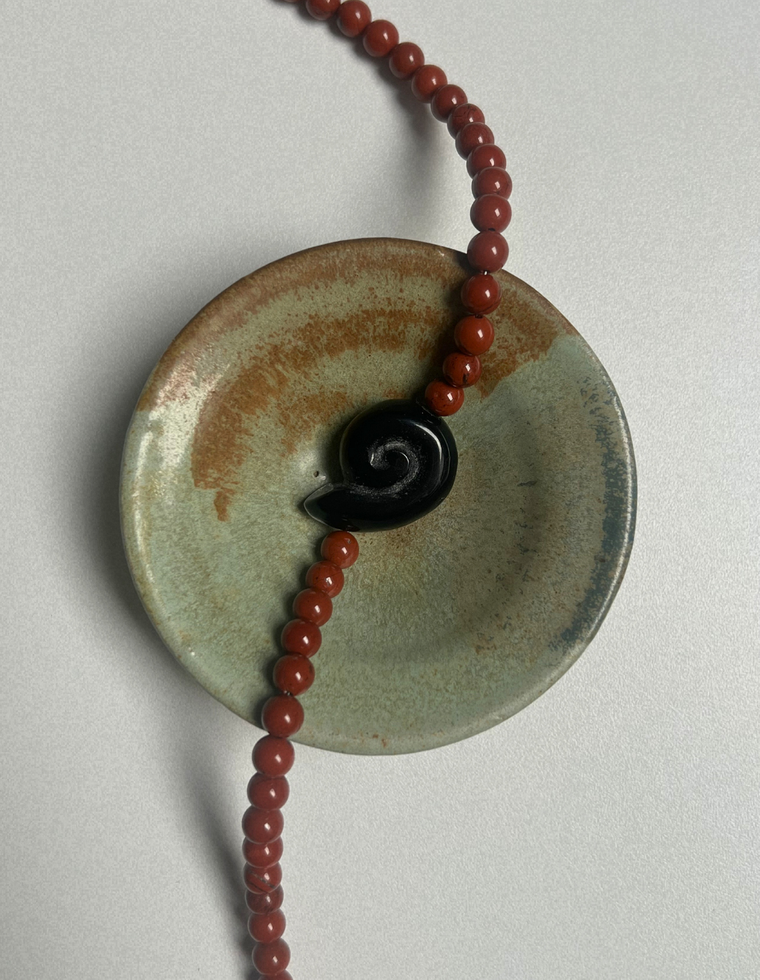 Fresco 1 - Red Jasper Whorl Necklace