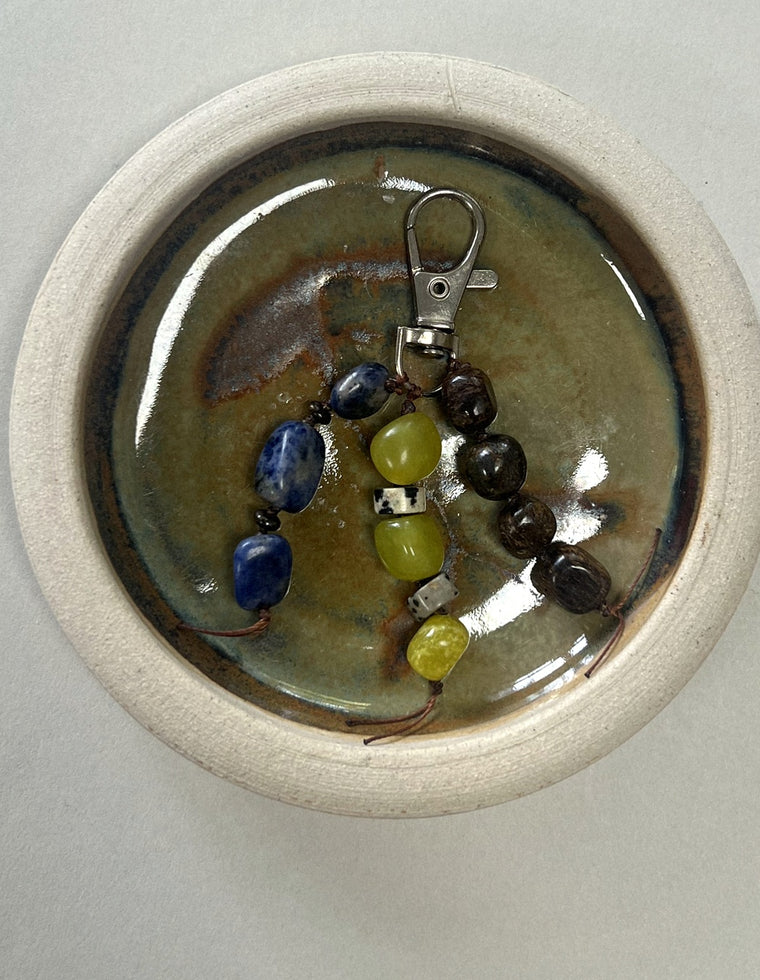 Stoned Charm - Sodalite & Olive Jade by Palm of Feronia, photo 2