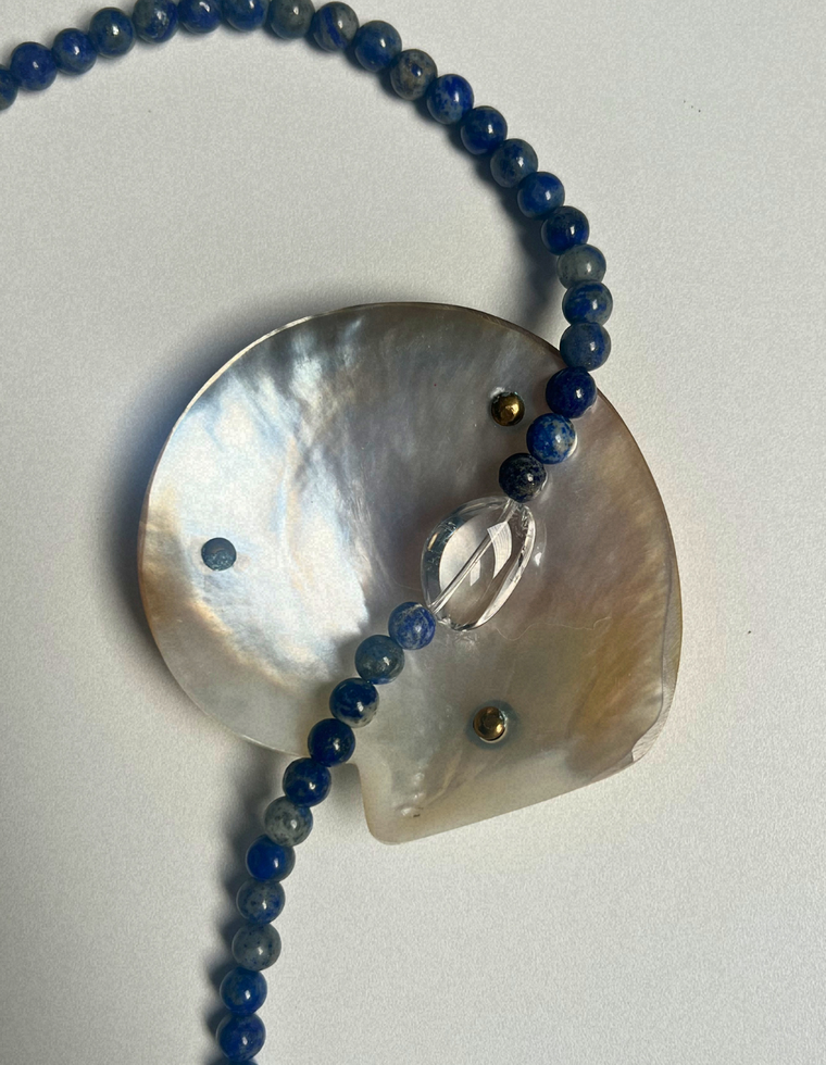 Drift 9 - Lapis Lazuli & Clear Quartz Necklace