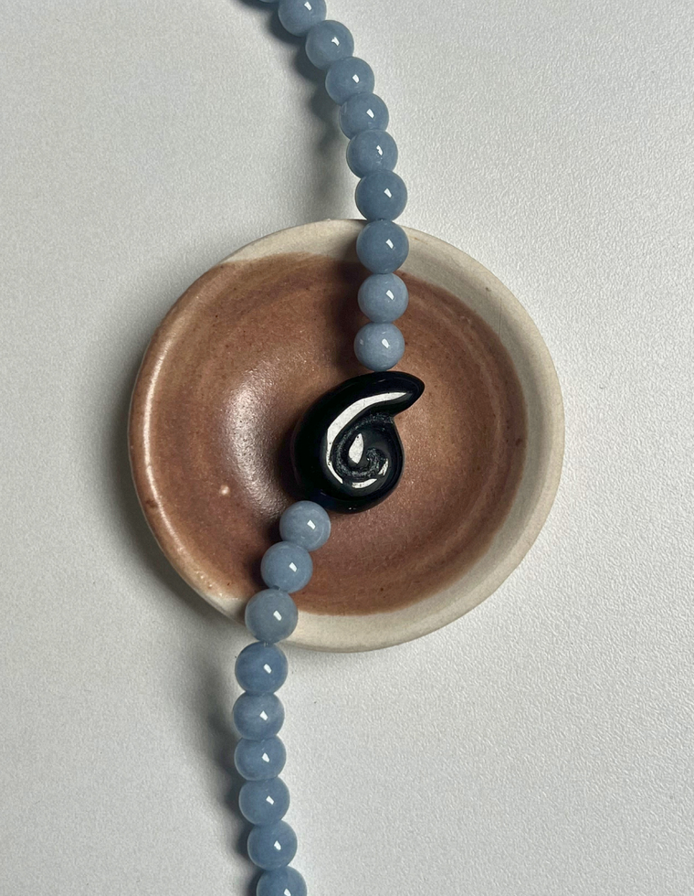 Halo 15 - Angelite Whorl Necklace