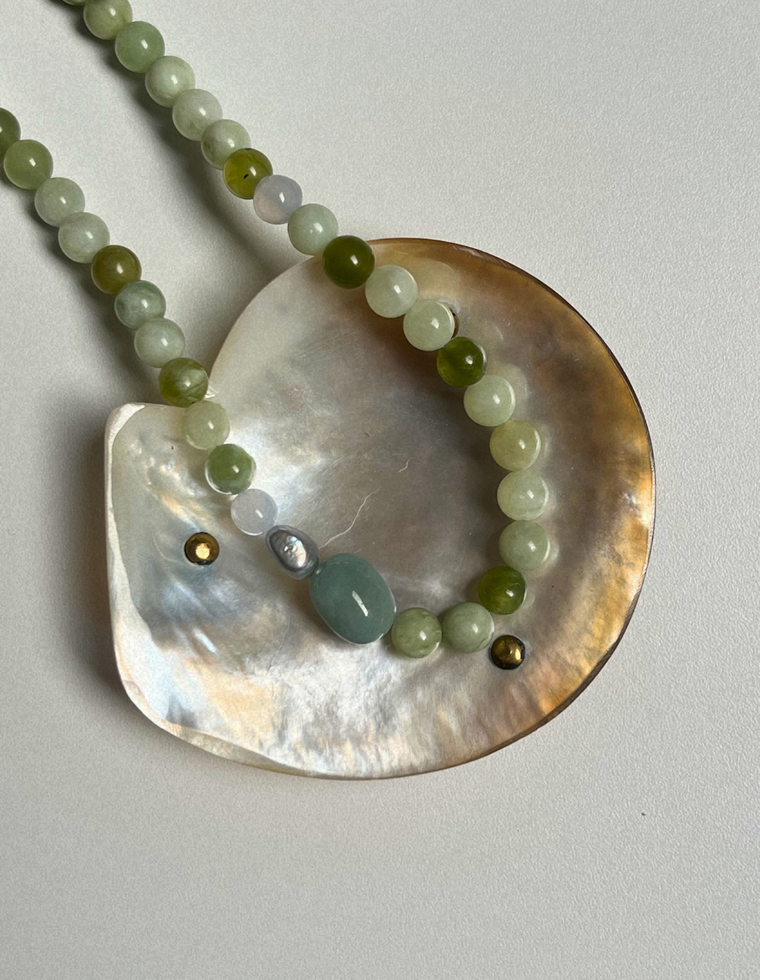 Orchard 2 - Jade & Beryl Necklace
