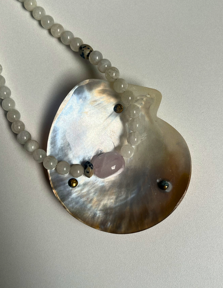 Counter 12 - Moonstone & Rose Quartz Necklace