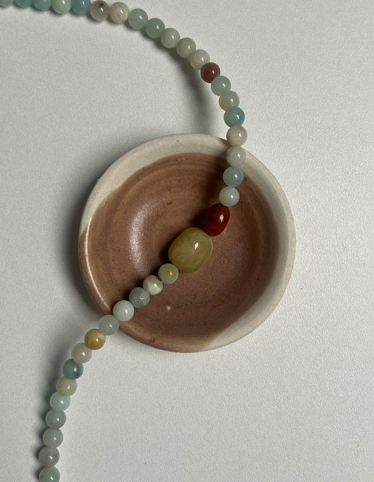Fresco 8 - Flower Amazonite & Beryl Necklace