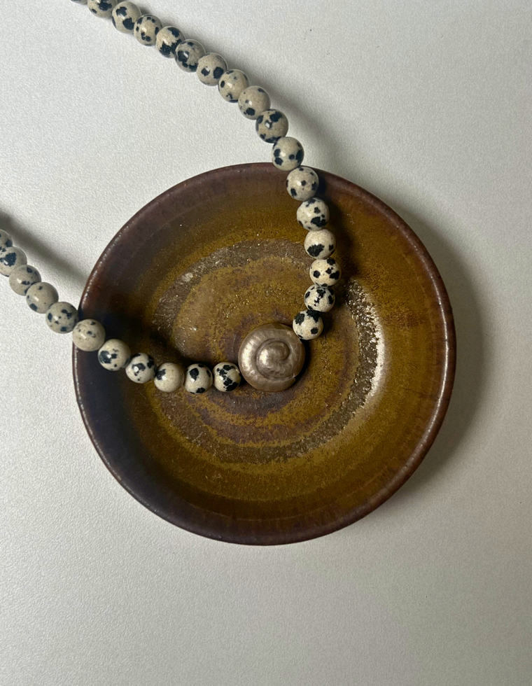 Renewal 8 - Dalmatian Jasper Spiral Necklace