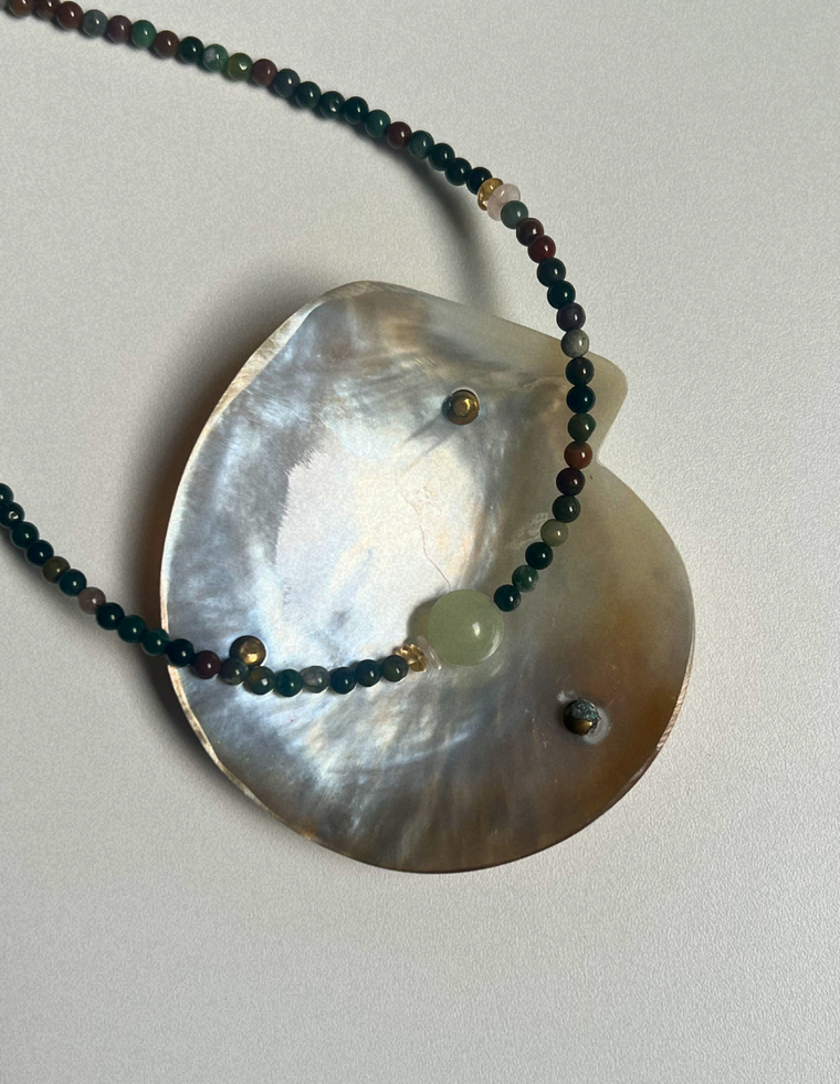 Drift 3 - Indian Agate & Aventurine Necklace
