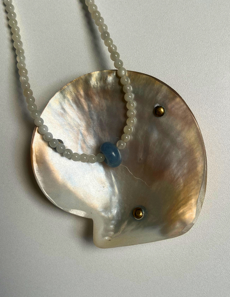 Levante 9 – Moonstone & Blue Aventurine Movement Necklace