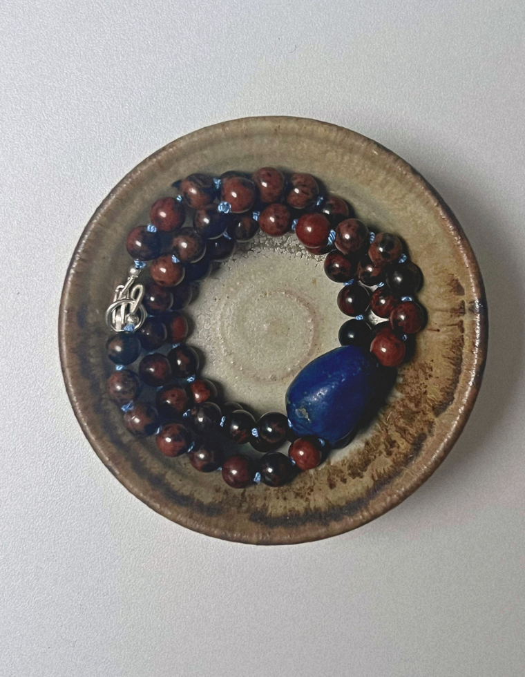 Gathered 1 - Mahogany Obsidian Heirloom Fine Necklace