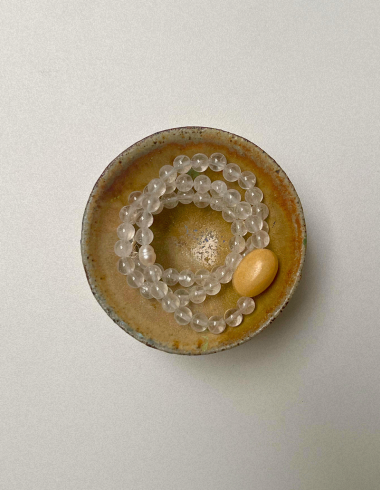 Light Forms 6 - Clear Quartz & Yellow Calcite Necklace