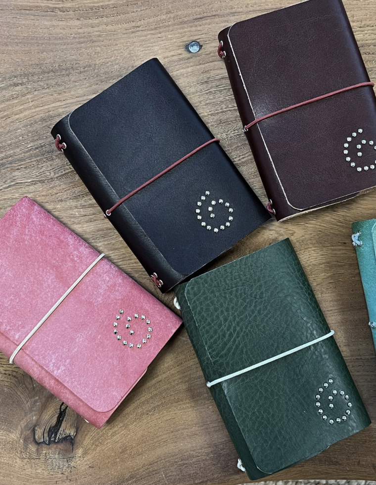 Deep Chestnut Spiral Field Journal